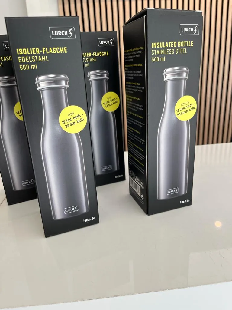 Nachhaltige Edelstahl-Isolierflasche